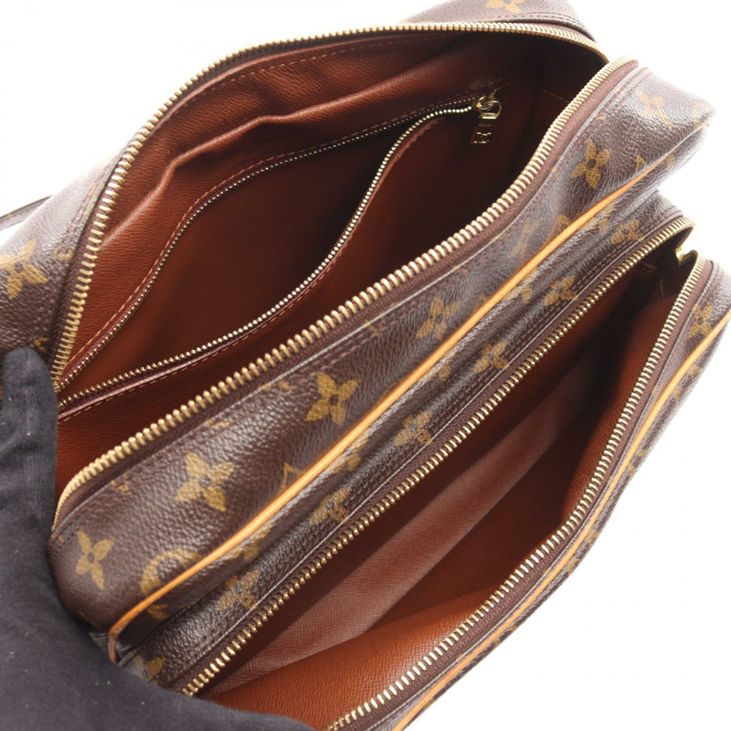 棕色 原花 帆布 Nil 肩背包【LOUIS VUITTON LV 路易威登】 M45244-2