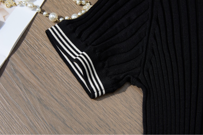 CHANEL黑色針織短袖-7