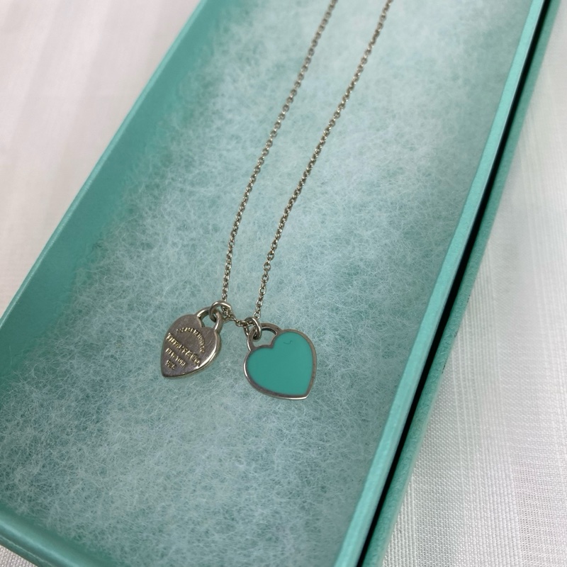 蒂芙尼/Tiffany Tiffany 心形，小号 文字心心與藍色心心經典款式 日常可用-4