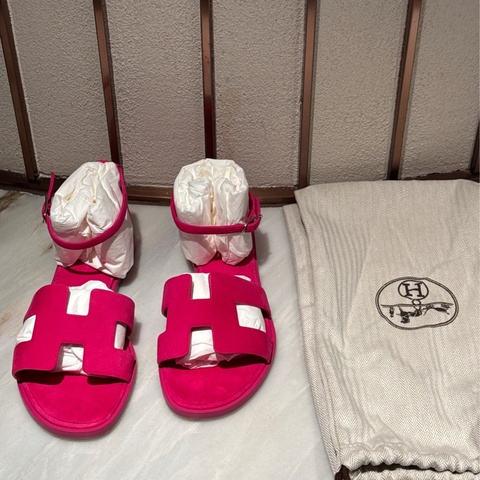 【全網最低價✨】全新Hermes愛馬仕Santorini涼鞋 37⅔碼