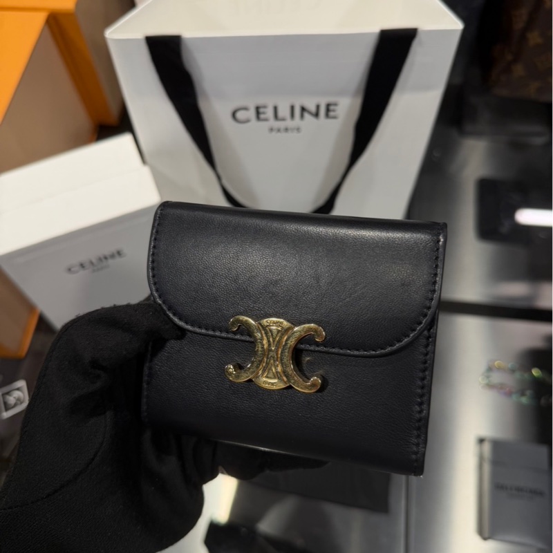 美二手有購證🌟Celine Triomphe 凱旋門三折短夾 ｜Classic Trend CT精品｜台北東區實體-2