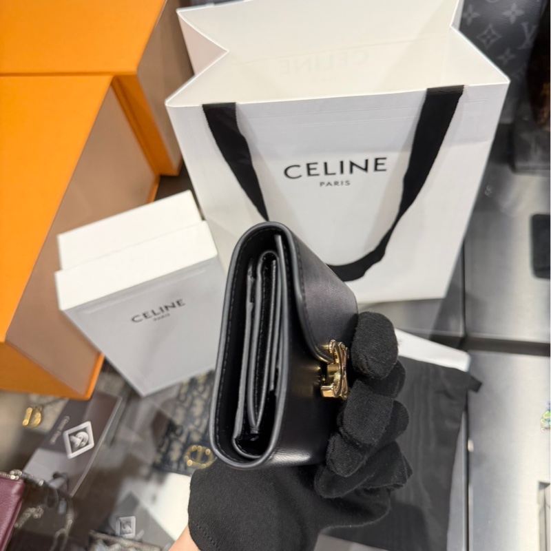 美二手有購證🌟Celine Triomphe 凱旋門三折短夾 ｜Classic Trend CT精品｜台北東區實體-5