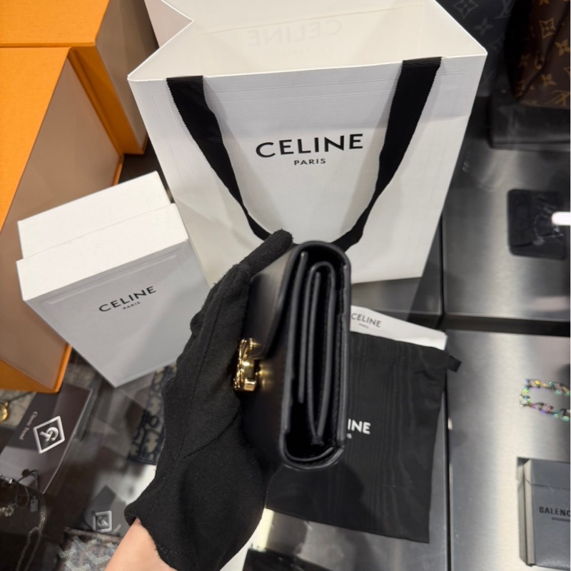 美二手有購證🌟Celine Triomphe 凱旋門三折短夾 ｜Classic Trend CT精品｜台北東區實體-6
