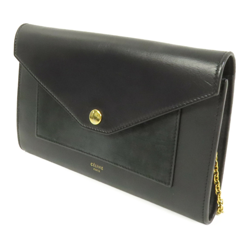 CELINE 牛皮皮革 Wallet On Chain鏈帶肩背袋-2