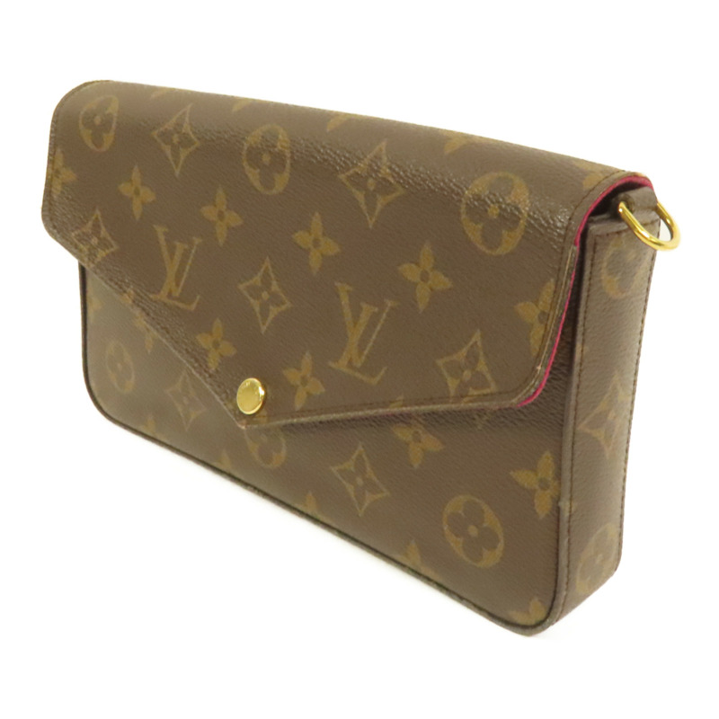LOUIS VUITTON Monogram Pochette Felicie鏈帶肩背袋-2