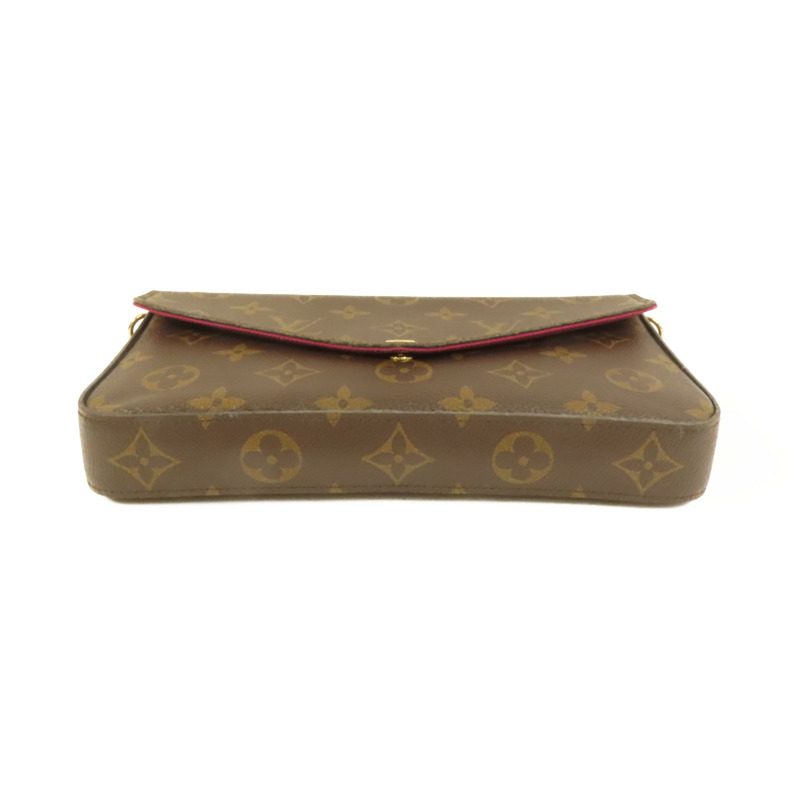 LOUIS VUITTON Monogram Pochette Felicie鏈帶肩背袋-3