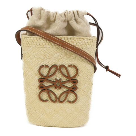 LOEWE Iraca Palm Square Pocket肩背袋