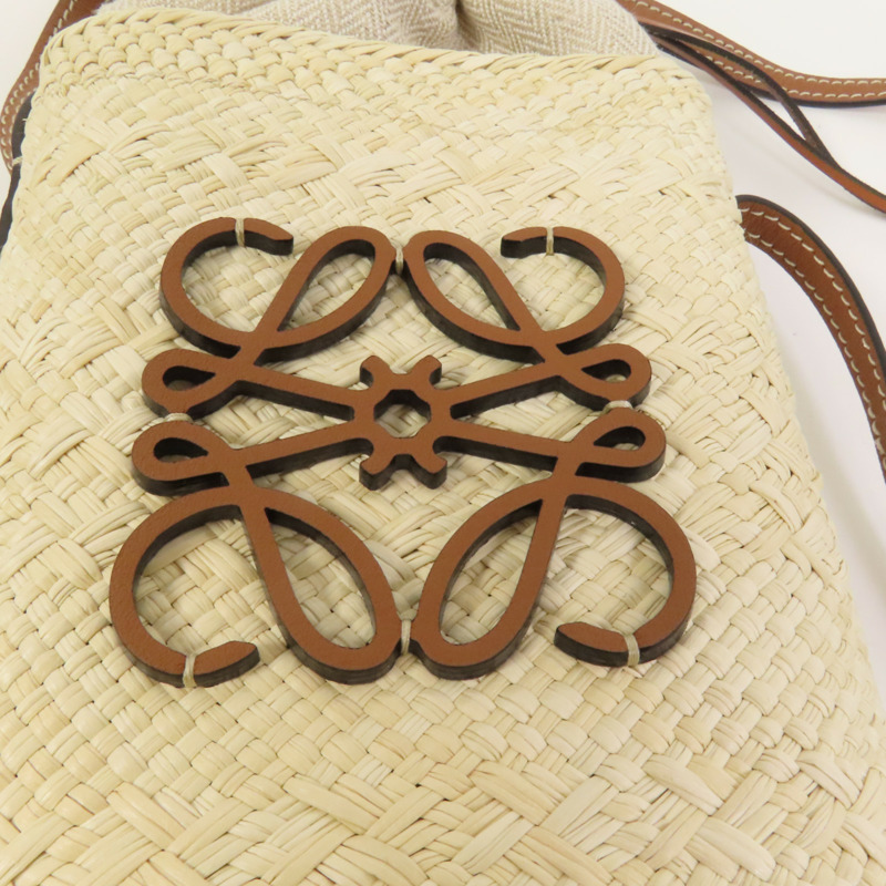 LOEWE Iraca Palm Square Pocket肩背袋-6