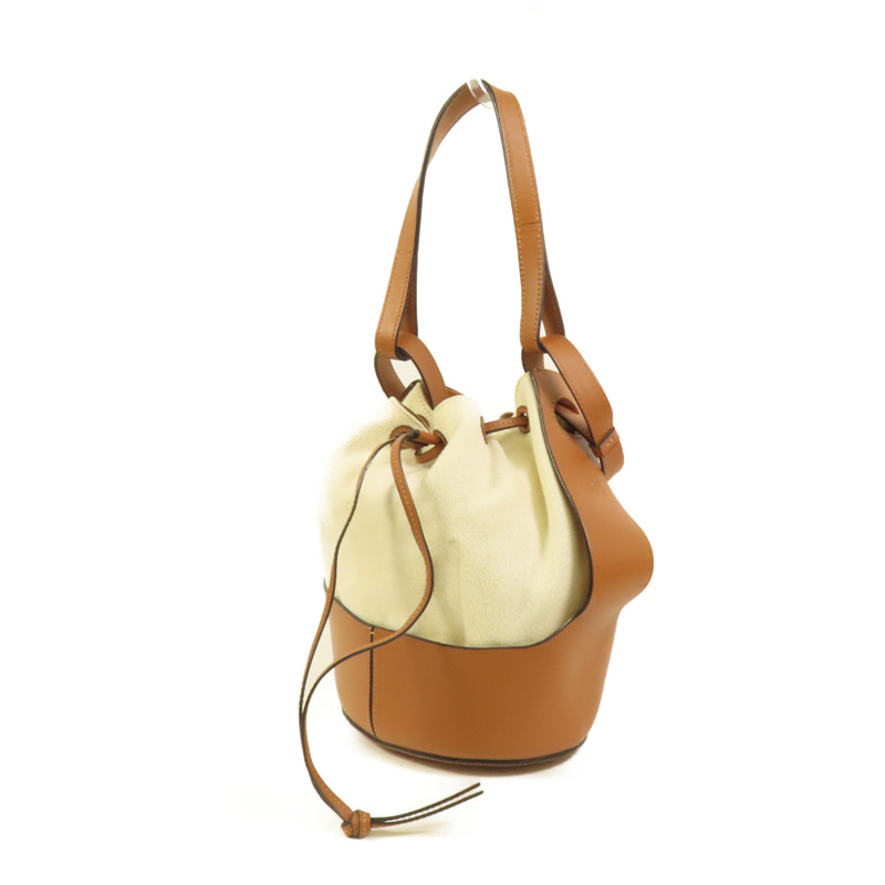 LOEWE 牛皮皮革/帆布Balloon手挽肩背兩用肩背袋-2