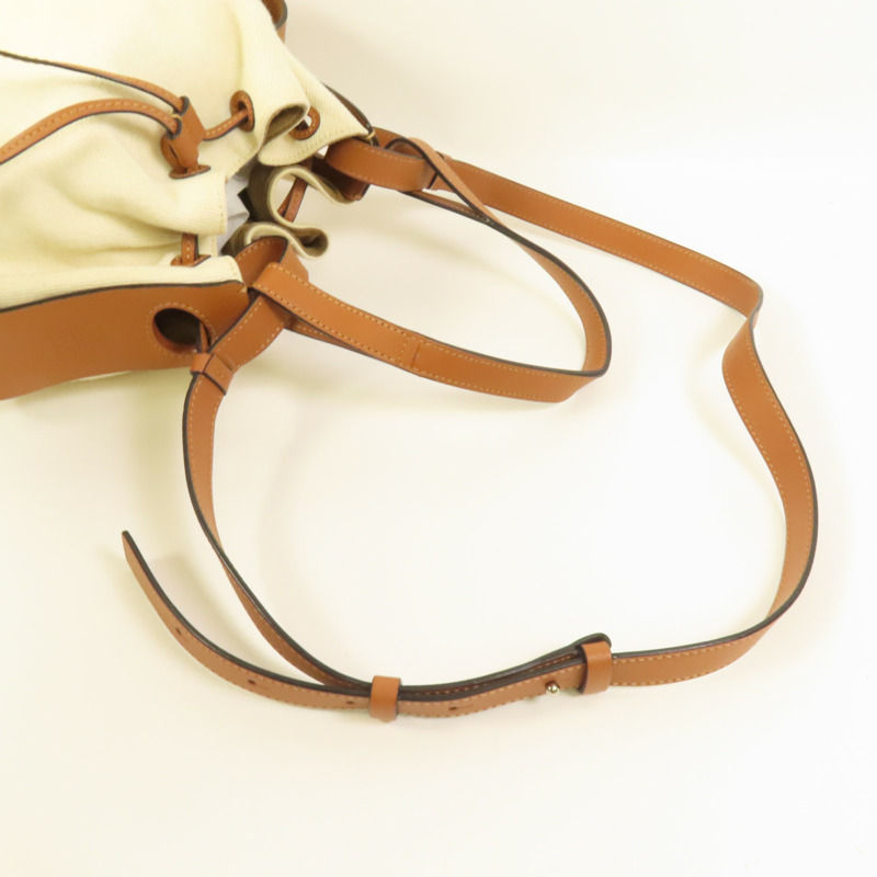 LOEWE 牛皮皮革/帆布Balloon手挽肩背兩用肩背袋-5