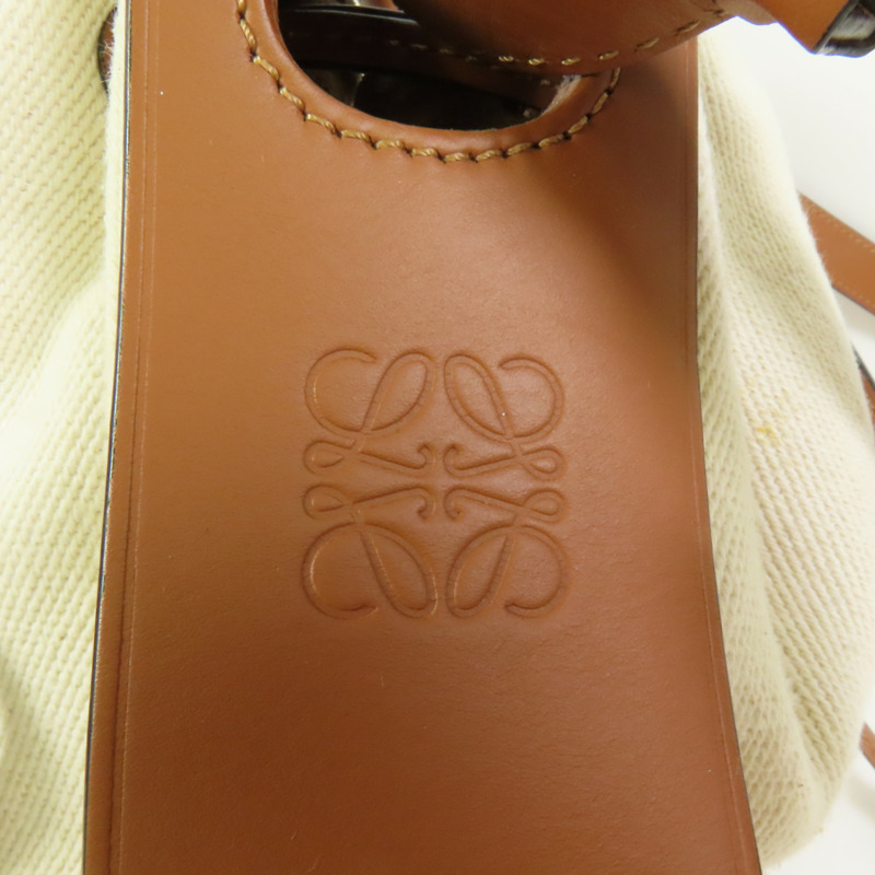 LOEWE 牛皮皮革/帆布Balloon手挽肩背兩用肩背袋-6