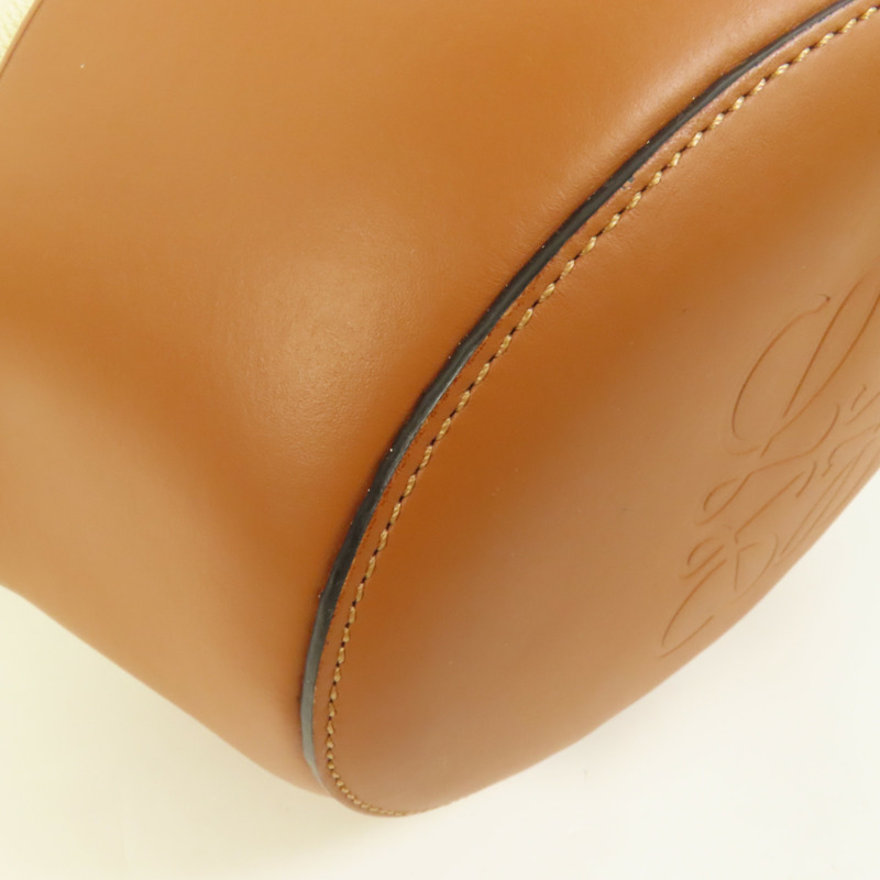 LOEWE 牛皮皮革/帆布Balloon手挽肩背兩用肩背袋-9