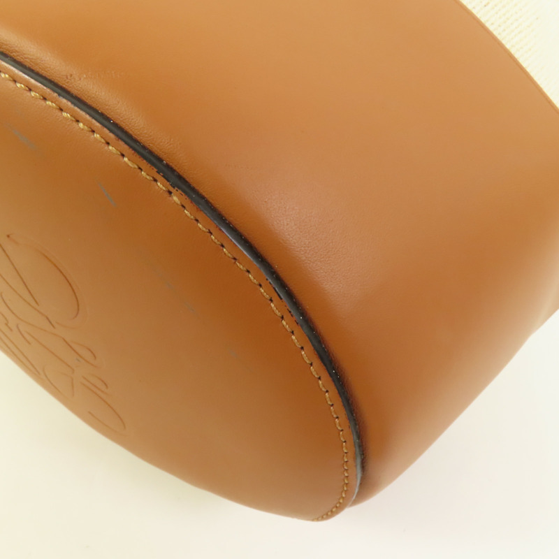 LOEWE 牛皮皮革/帆布Balloon手挽肩背兩用肩背袋-10