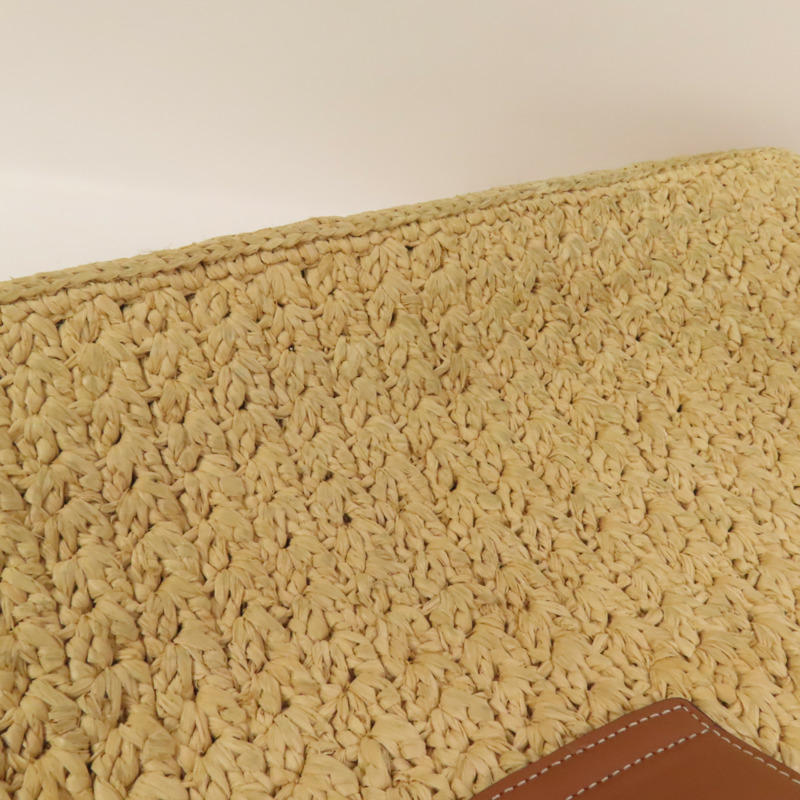 CELINE Raffia牛皮皮革 Cabas Triangle肩背袋-13