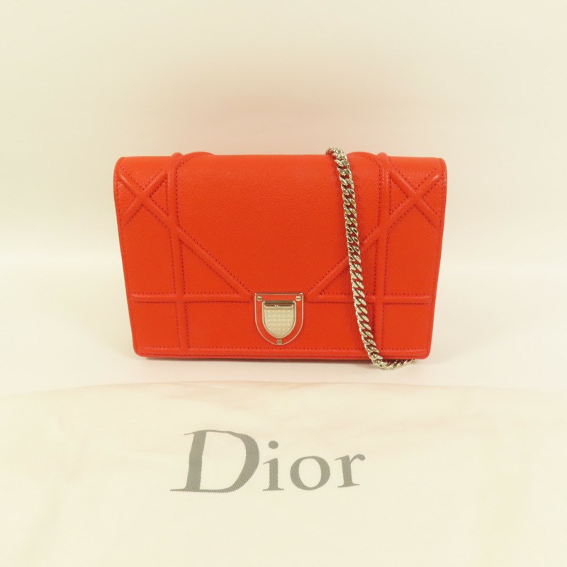 Dior 牛皮皮革 Diorama Wallet On Chain鏈帶肩背袋-10