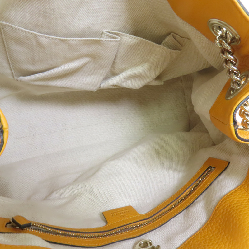 GUCCI 牛皮皮革 Soho Tote Bag鏈帶肩背袋-5