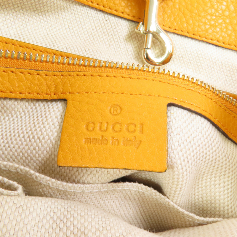 GUCCI 牛皮皮革 Soho Tote Bag鏈帶肩背袋-7