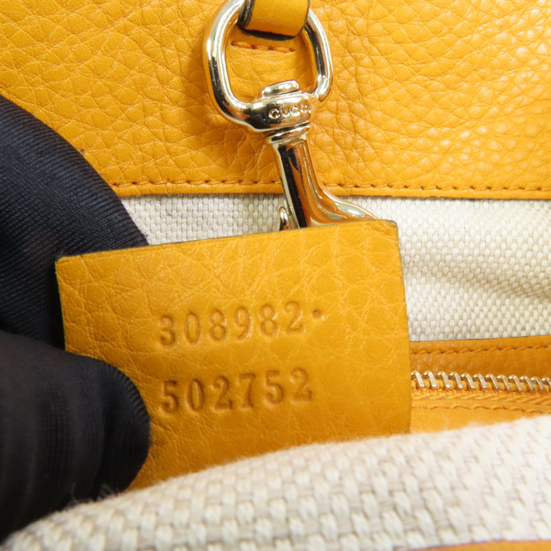 GUCCI 牛皮皮革 Soho Tote Bag鏈帶肩背袋-8