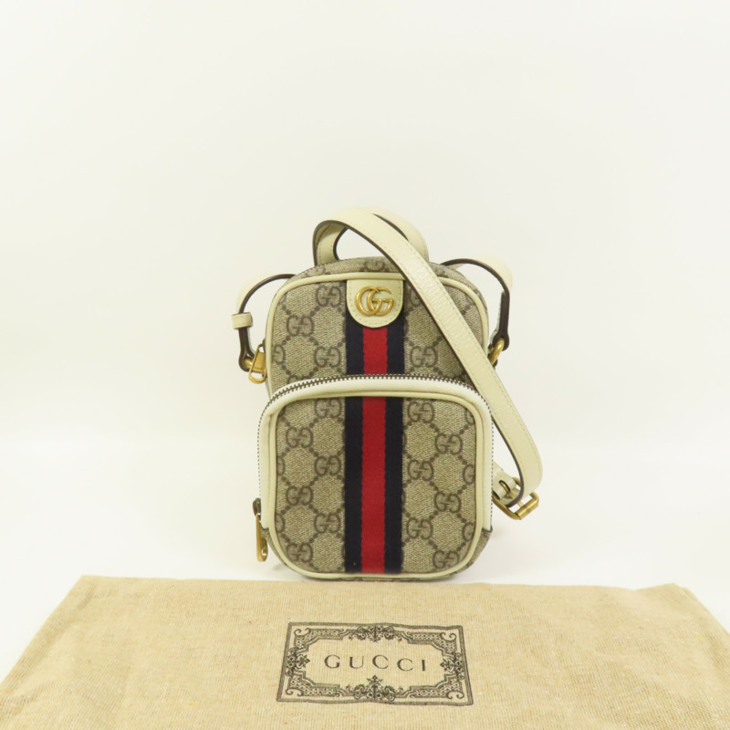 GUCCI 塗層帆布Ophidia Mini Bag肩背袋-9