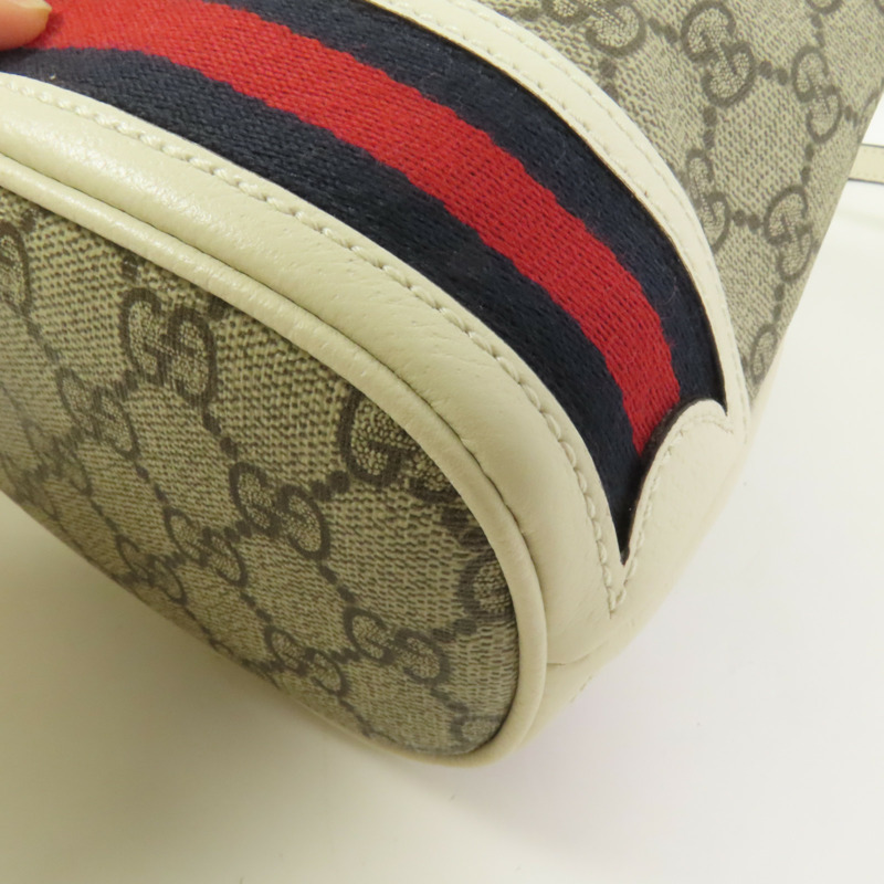 GUCCI 塗層帆布Ophidia Mini Bucket肩背袋-11
