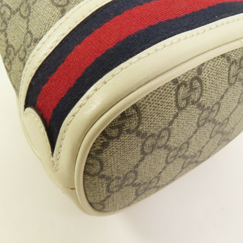 GUCCI 塗層帆布Ophidia Mini Bucket肩背袋-12