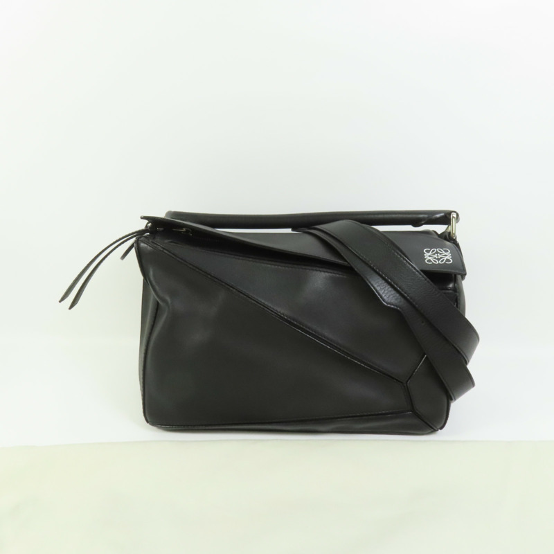 LOEWE 牛皮皮革Puzzle Medium手挽肩背兩用袋-10