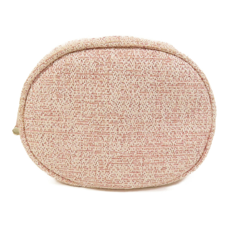 CHANEL 帆布Deauville Drawstring Bag鏈帶肩背袋-3