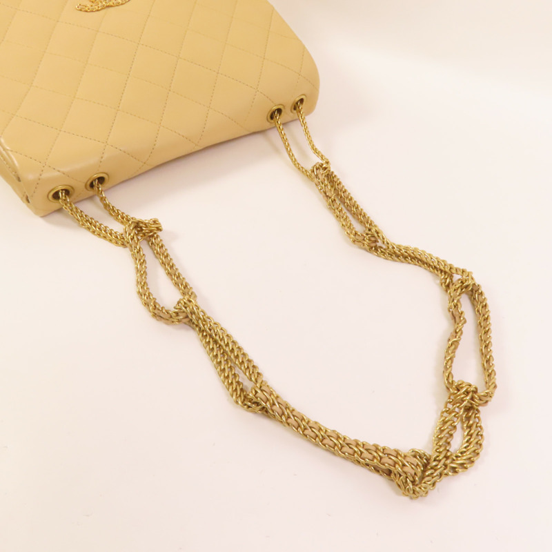 CHANEL 羊皮皮革Chain Shoulder Bag鏈帶肩背袋-4