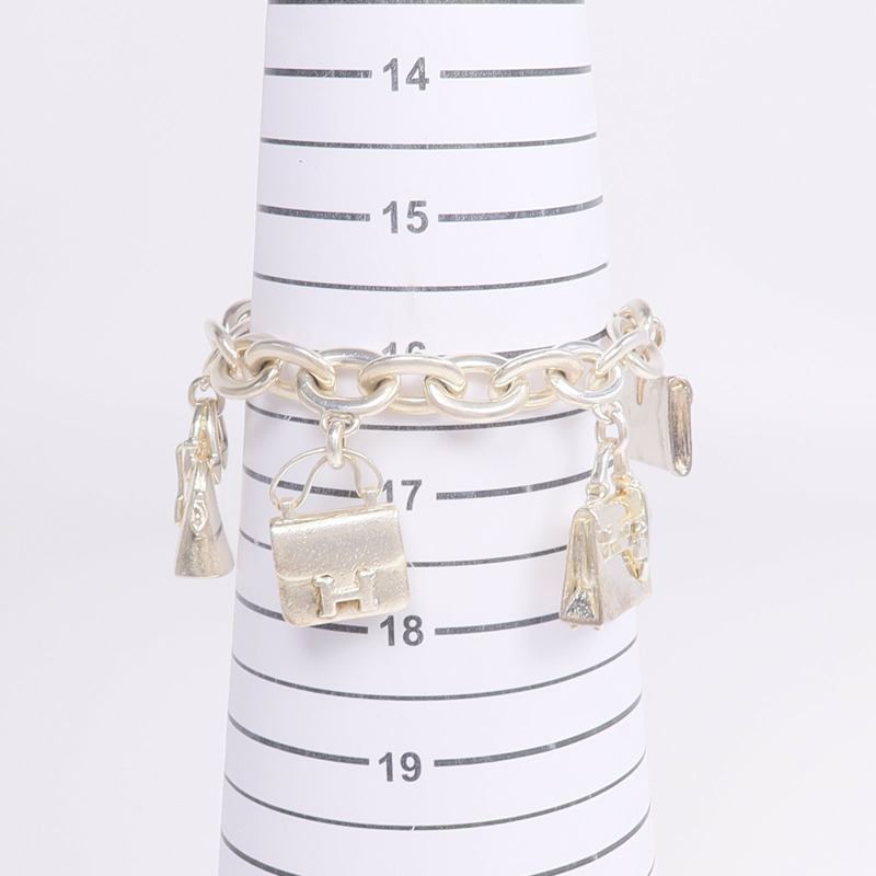 HERMES 925純銀Amulettes 4 Bags Bracelet手鏈-11