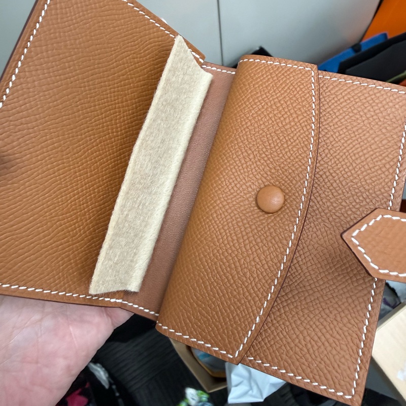 Hermes Mini Bearn smart wallet 金棕金-1