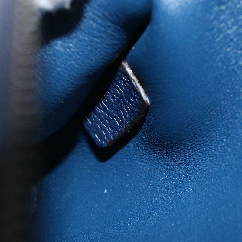 【日本直送】CELINE Trapeze 手提包 皮革 2way 藍色 銀色 正品 BA11785A-11