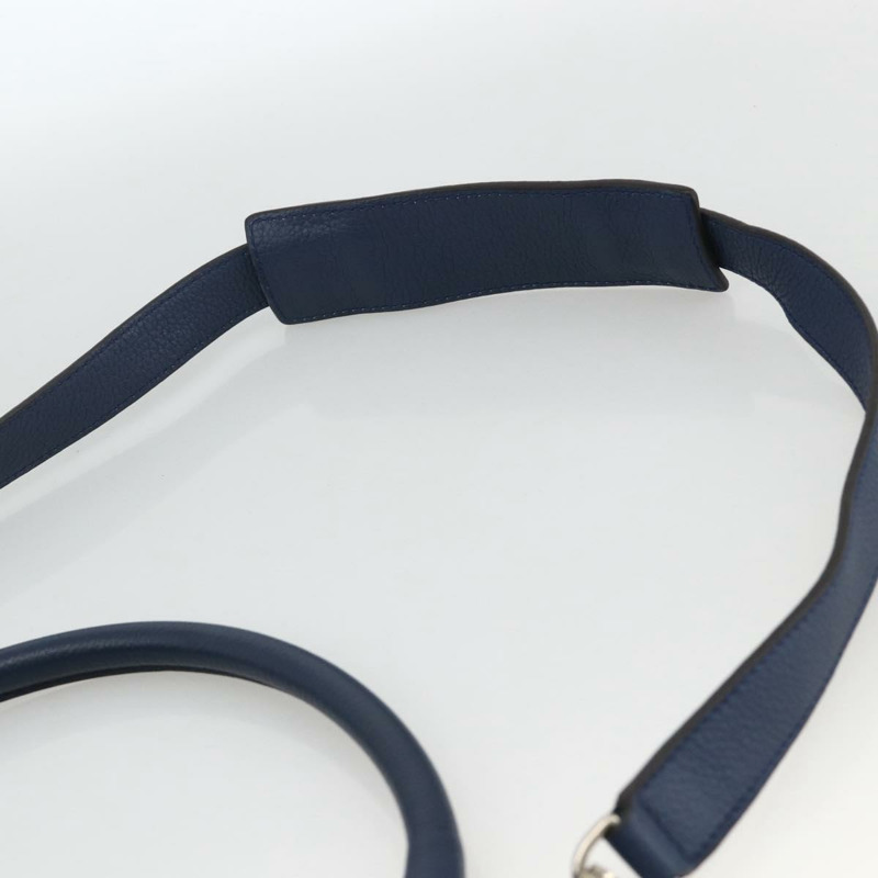 【日本直送】CELINE Trapeze 手提包 皮革 2way 藍色 銀色 正品 BA11785A-14