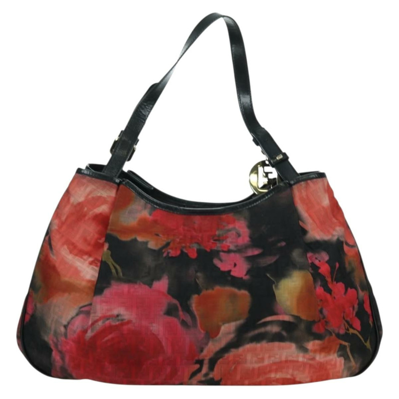 【日本直送】FENDI Zucchino帆布手提包 紅色金色 正品 BAZ791SAM-1