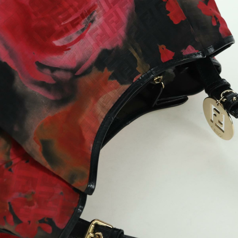 【日本直送】FENDI Zucchino帆布手提包 紅色金色 正品 BAZ791SAM-5