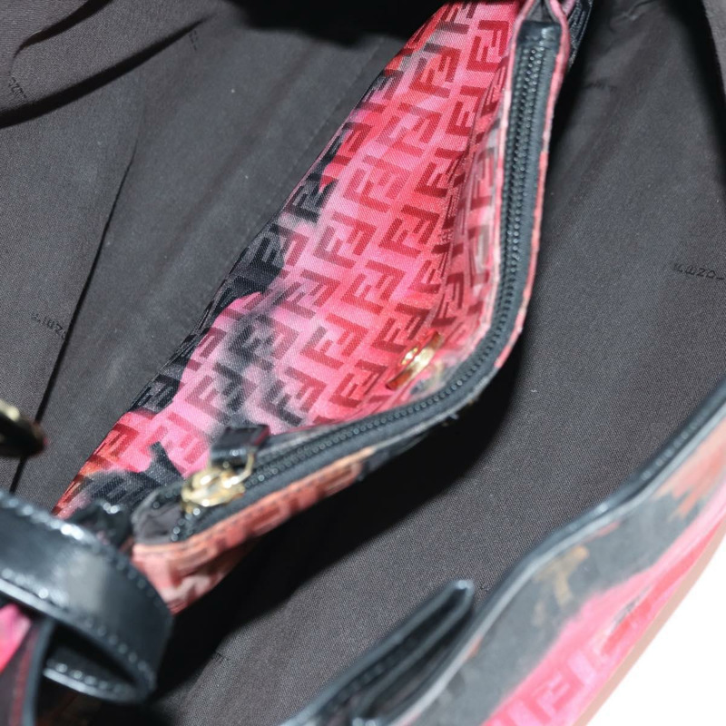 【日本直送】FENDI Zucchino帆布手提包 紅色金色 正品 BAZ791SAM-10