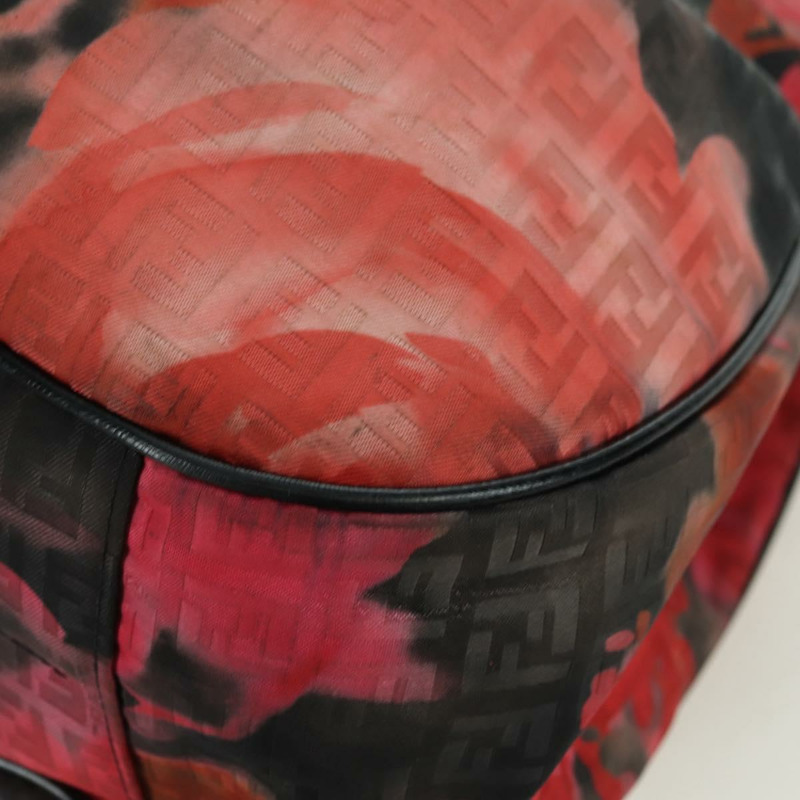 【日本直送】FENDI Zucchino帆布手提包 紅色金色 正品 BAZ791SAM-13