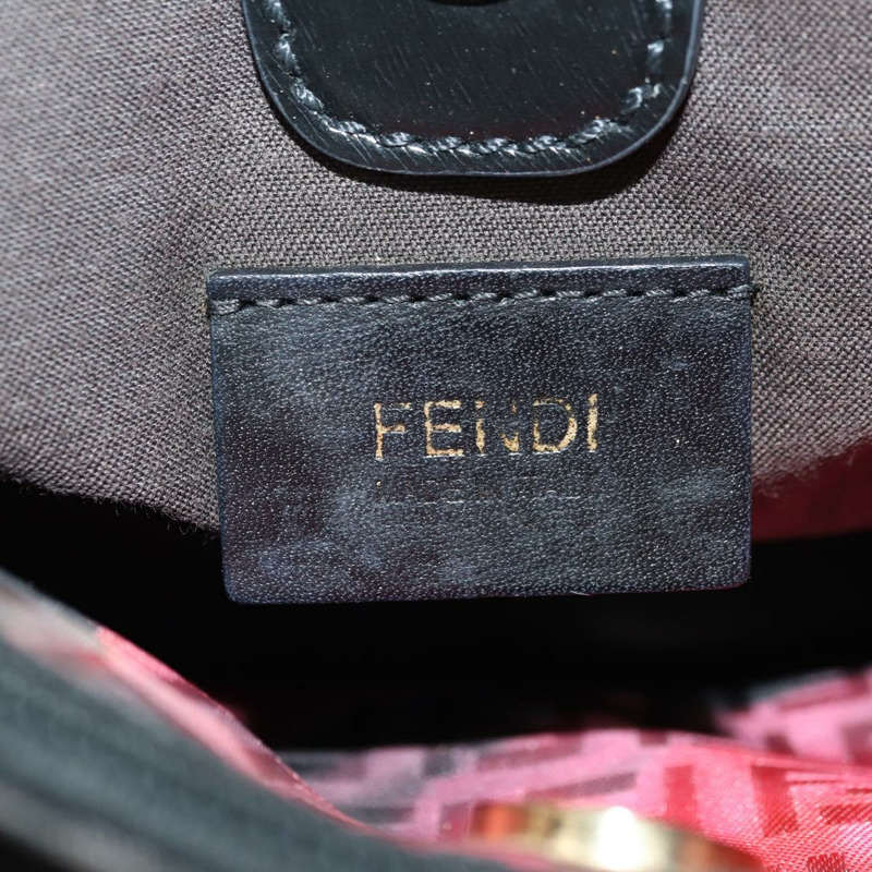 【日本直送】FENDI Zucchino帆布手提包 紅色金色 正品 BAZ791SAM-16