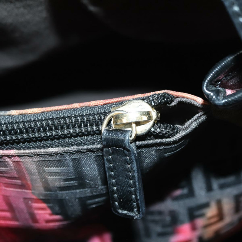 【日本直送】FENDI Zucchino帆布手提包 紅色金色 正品 BAZ791SAM-19