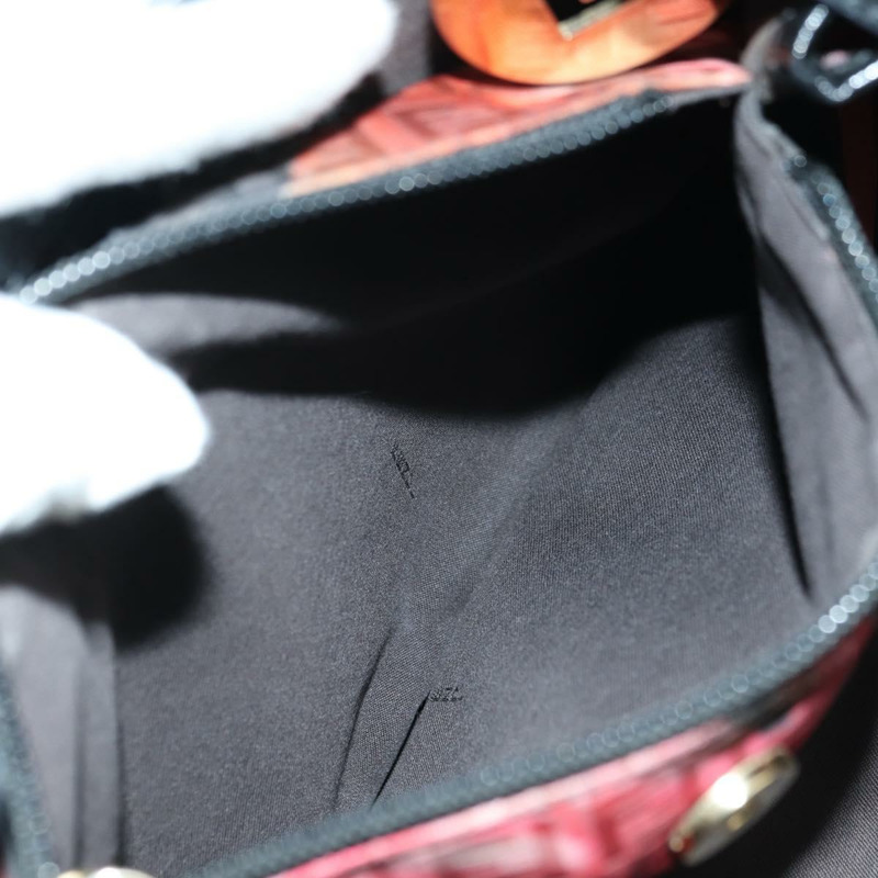 【日本直送】FENDI Zucchino帆布手提包 紅色金色 正品 BAZ791SAM-20