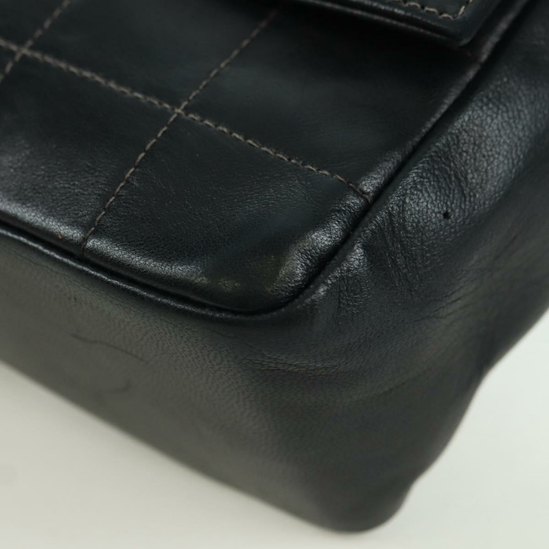 【日本直送】香奈兒 Choco Bar 單肩包，羊皮材質，黑色，金色雙C標誌，正品編號 yk20209SAV-13