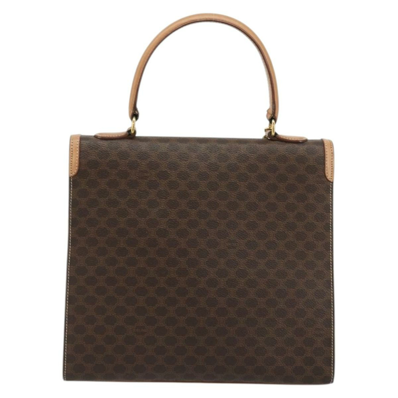 【日本直送】CELINE Macadam帆布手提包 PVC皮革 棕色金色 正品 INZ026A-1