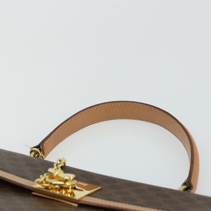 【日本直送】CELINE Macadam帆布手提包 PVC皮革 棕色金色 正品 INZ026A-7