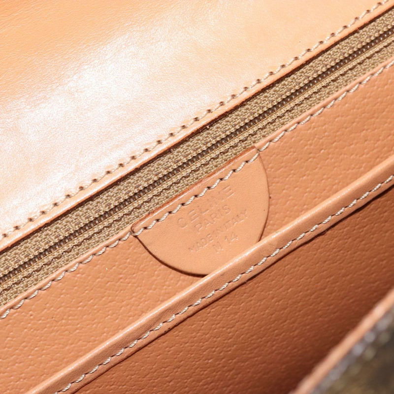 【日本直送】CELINE Macadam帆布手提包 PVC皮革 棕色金色 正品 INZ026A-11