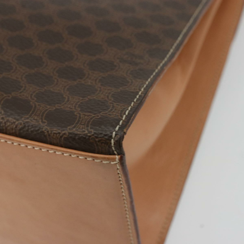 【日本直送】CELINE Macadam帆布手提包 PVC皮革 棕色金色 正品 INZ026A-14