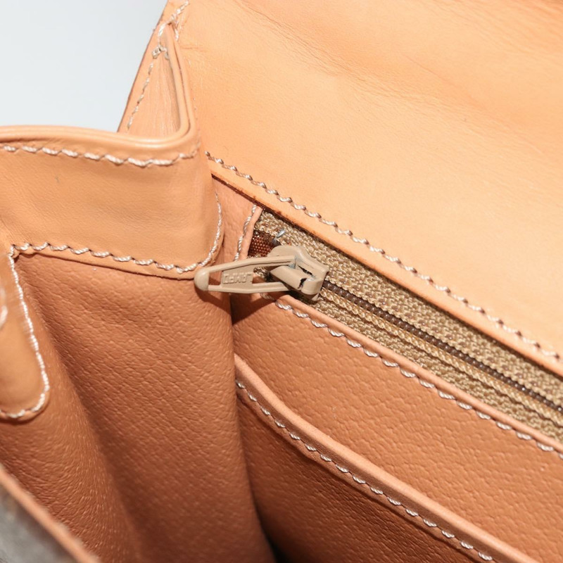 【日本直送】CELINE Macadam帆布手提包 PVC皮革 棕色金色 正品 INZ026A-19