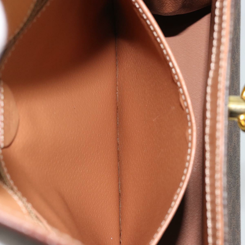 【日本直送】CELINE Macadam帆布手提包 PVC皮革 棕色金色 正品 INZ026A-21