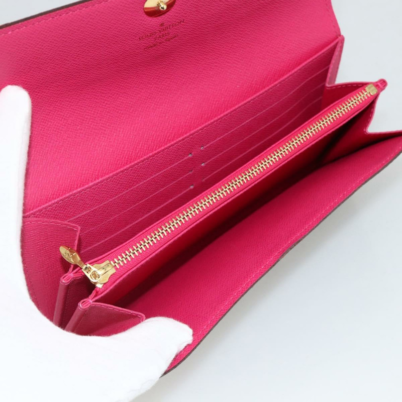 【日本直送】路易威登 (LOUIS VUITTON) 多色 Portefeiulle Sarah 錢包 黑色 M60668 LV Auth YKZ969V-7