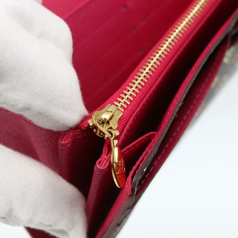 【日本直送】路易威登 (LOUIS VUITTON) 多色 Portefeiulle Sarah 錢包 黑色 M60668 LV Auth YKZ969V-18