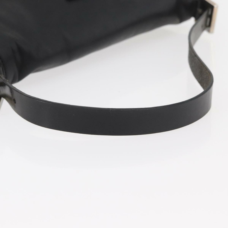 【日本直送】FENDI Mamma Baguette 肩背包 皮革 黑色 銀色 正品 am11278SAV-6