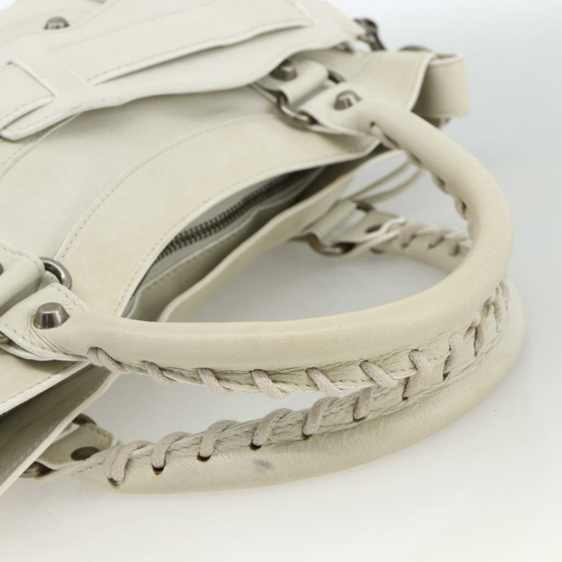 【日本直送】BALENCIAGA The First 手提包 皮革 2way 白色 103208 正品 YKZ859SAM-6